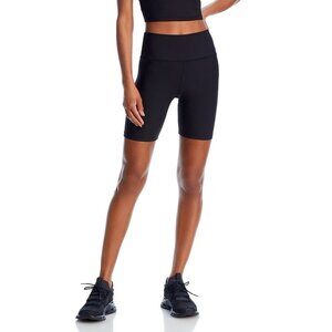 58$ Aqua Stretch Athletic Fit Bicycle Shorts High Rise Women's Size M Black